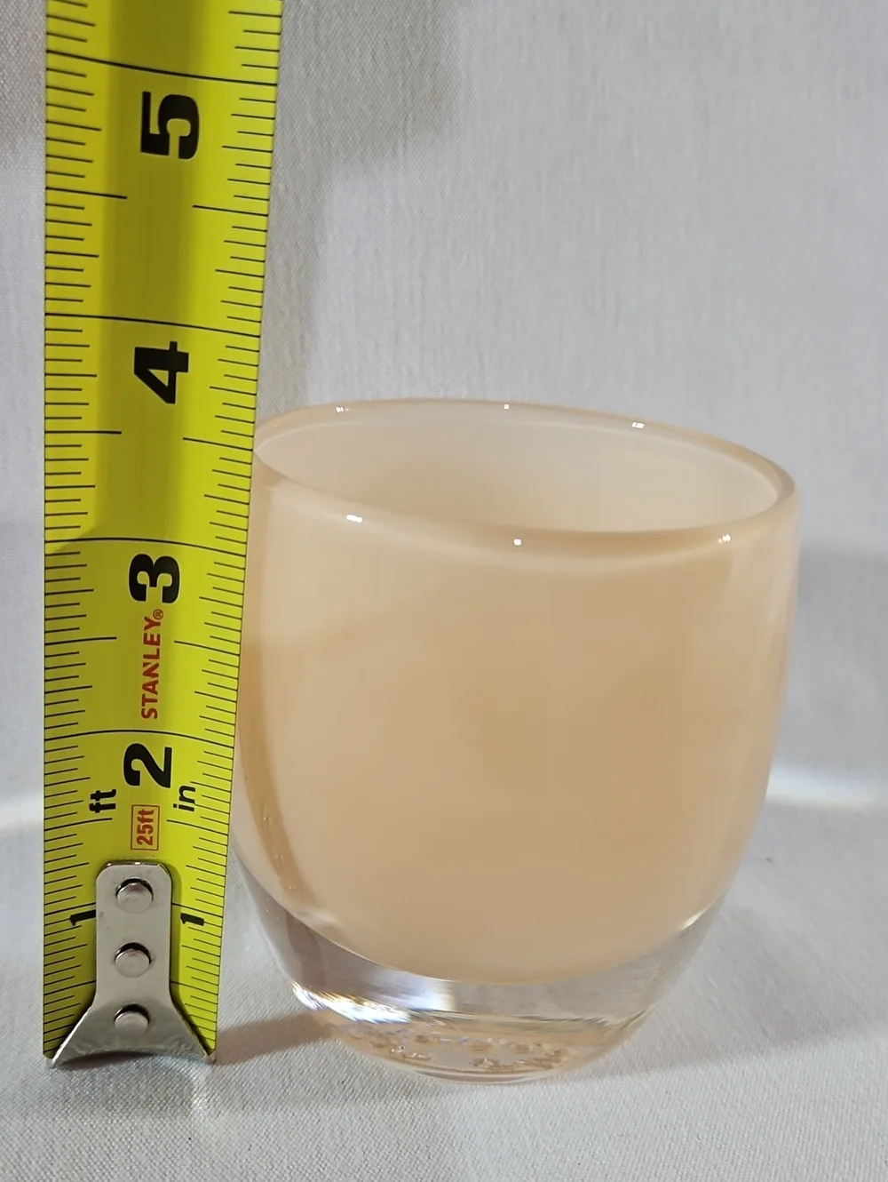 Pre-Triskelion Glassybaby Creamy Peach Votive Candle Holder, #2